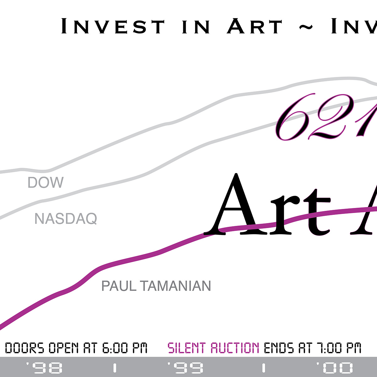 wine label auction banner depicting art as an investment